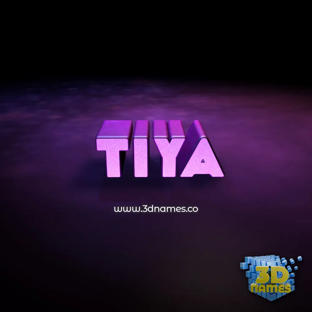 tiya in Big Purple style - 3D name wallpaper