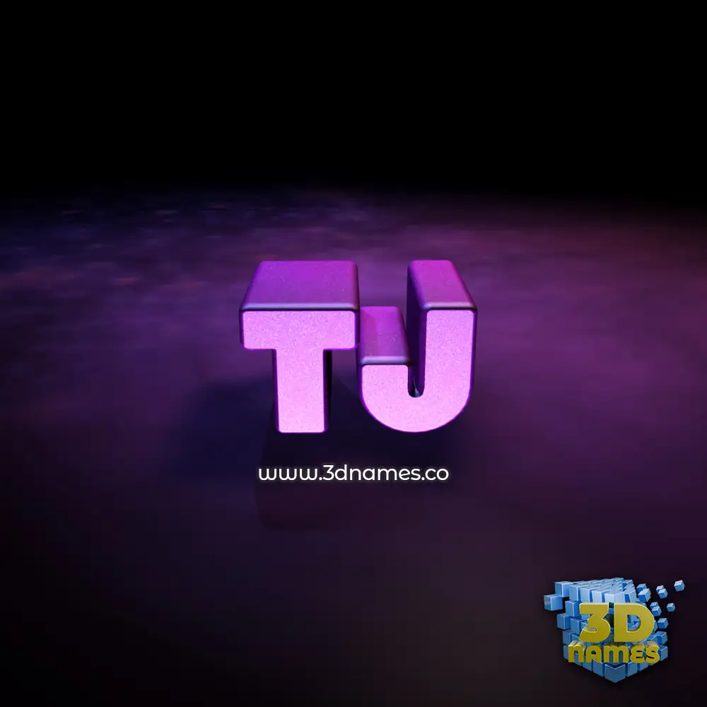tj in Big Purple style - 3D name wallpaper