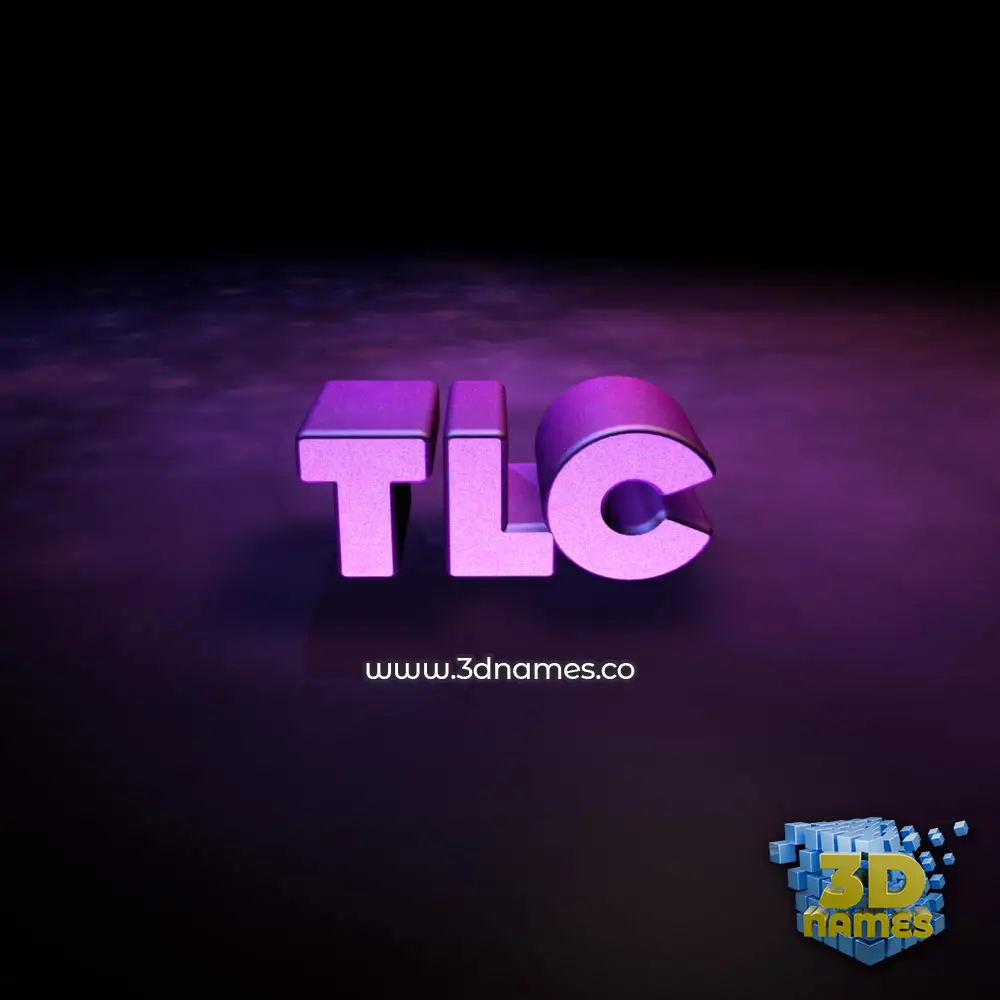 tlc in Big Purple style - 3D name wallpaper