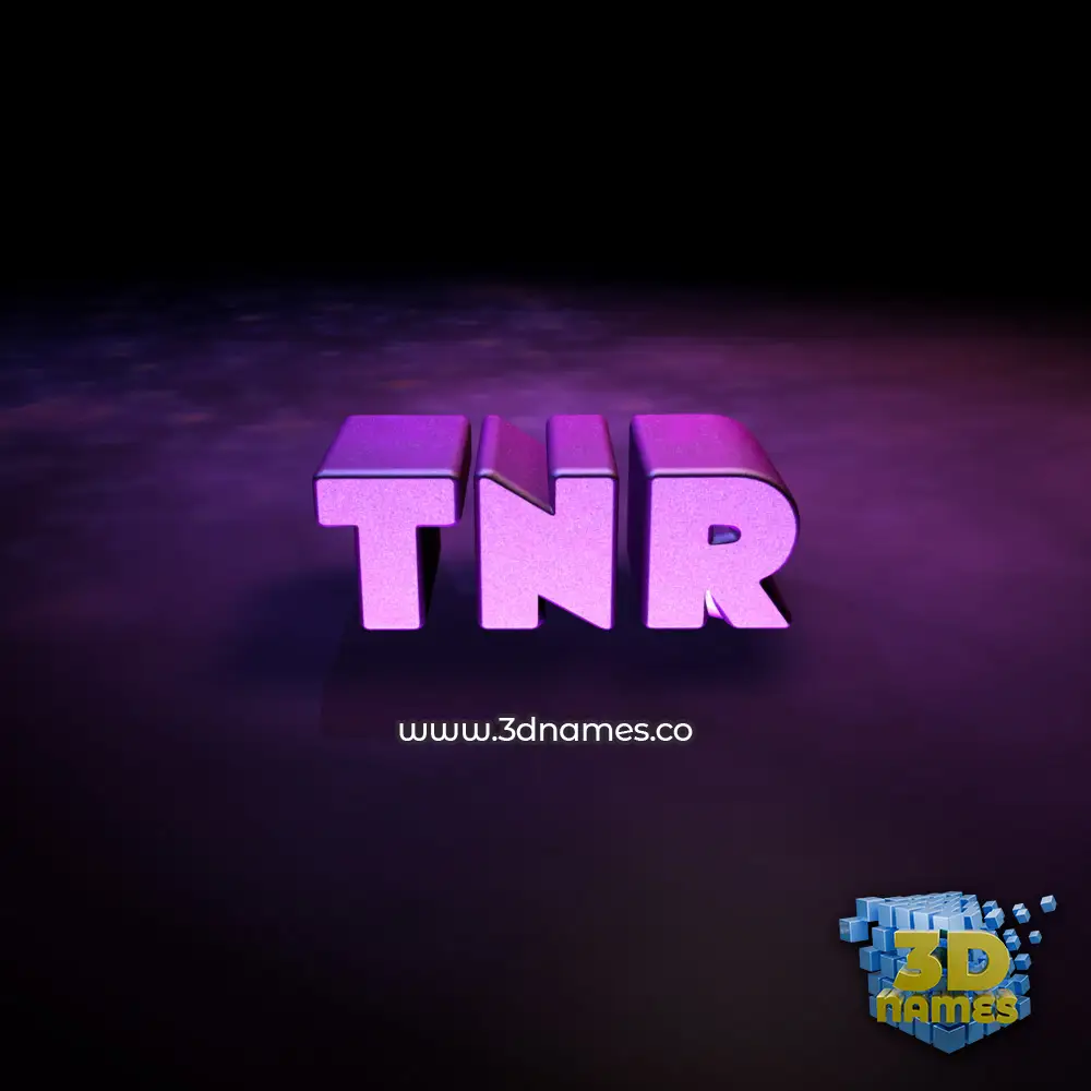 tnr in Big Purple style - 3D name wallpaper