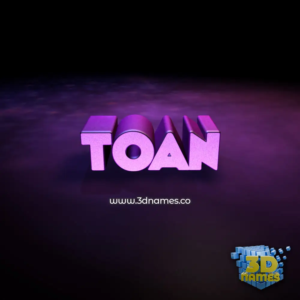 toan in Big Purple style - 3D name wallpaper