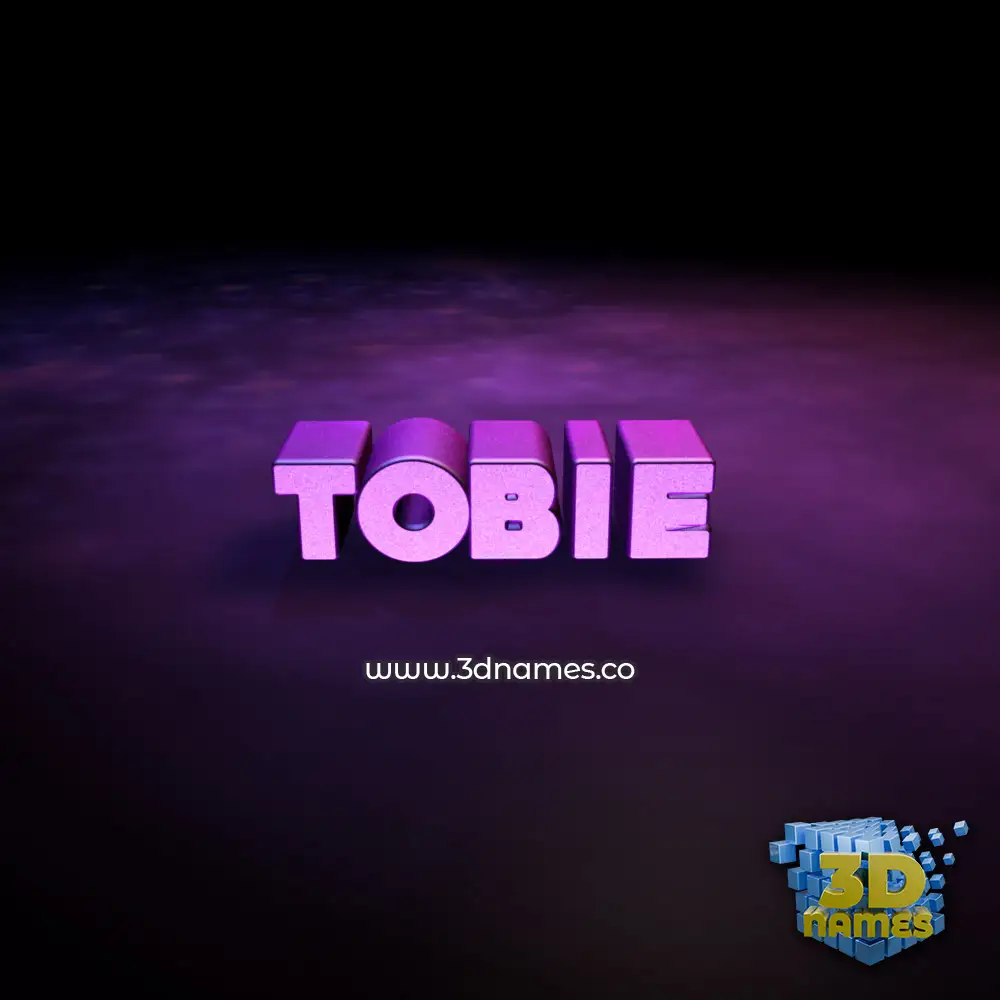 tobie in Big Purple style - 3D name wallpaper