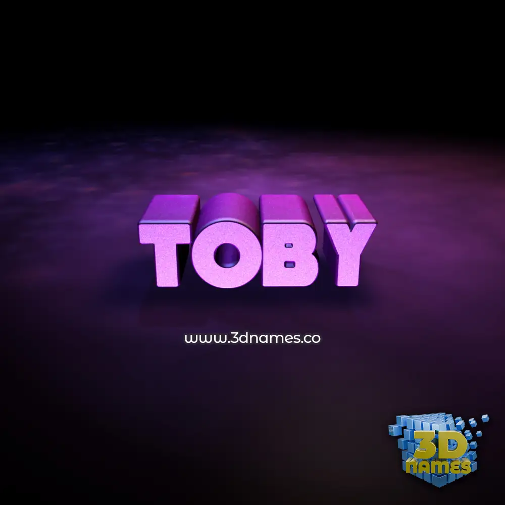 toby in Big Purple style - 3D name wallpaper