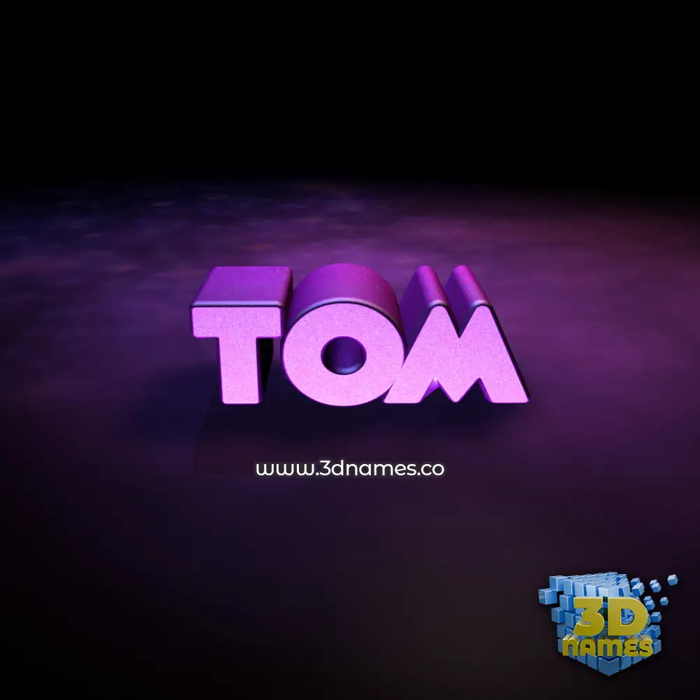 tom in Big Purple style - 3D name wallpaper