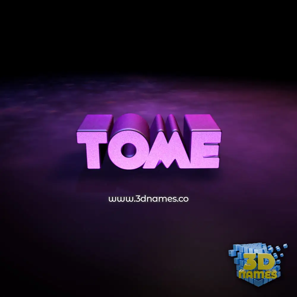 tome in Big Purple style - 3D name wallpaper
