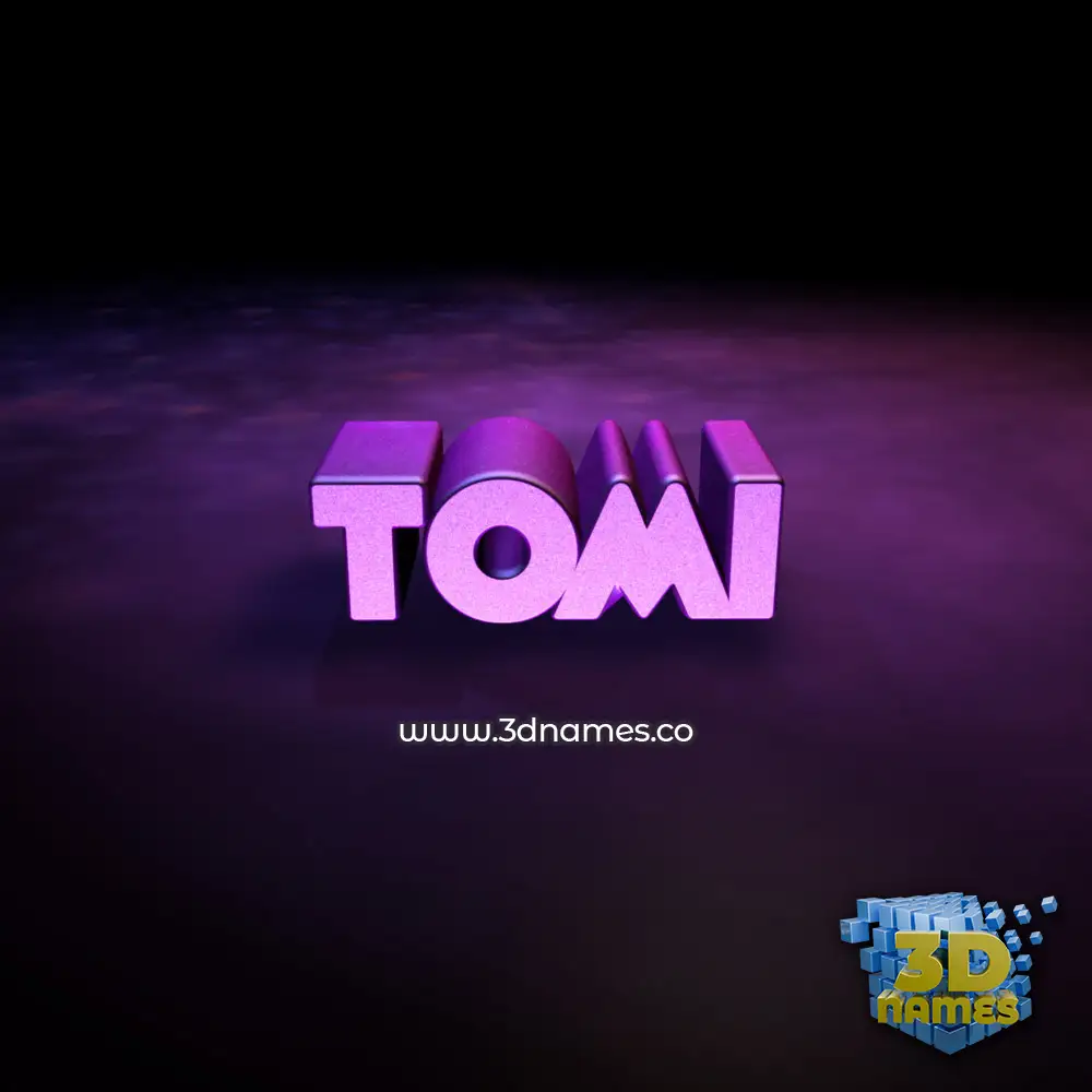 tomi in Big Purple style - 3D name wallpaper