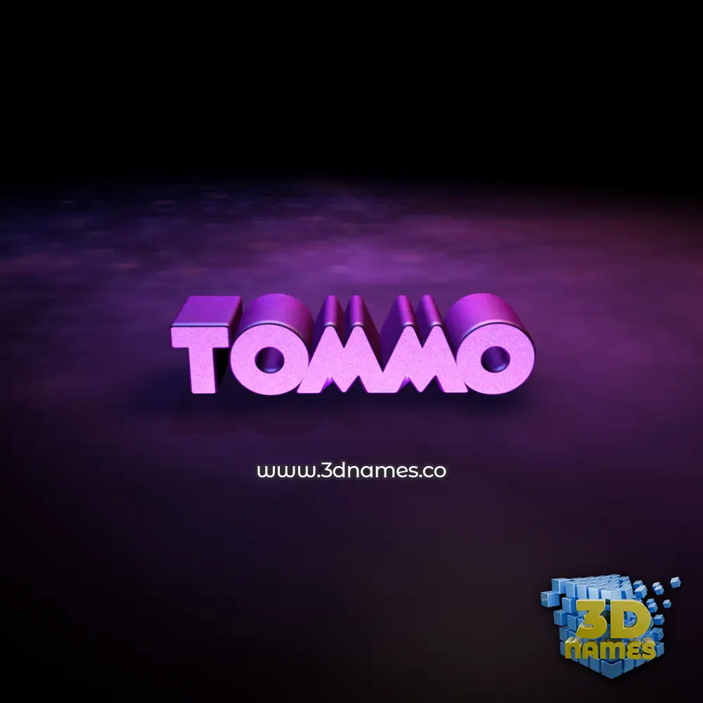 tommo in Big Purple style - 3D name wallpaper