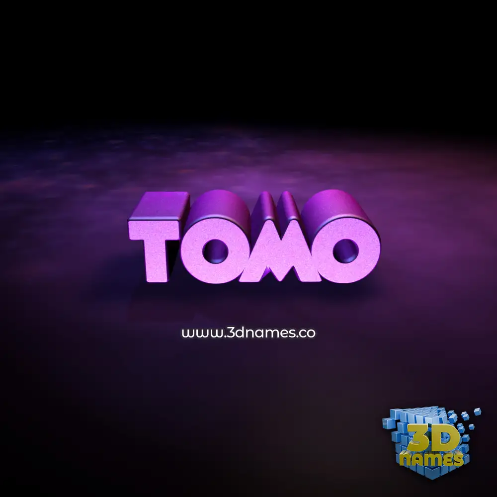 tomo in Big Purple style - 3D name wallpaper