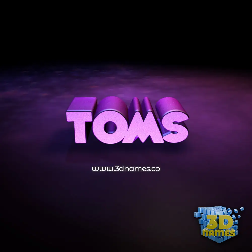 toms in Big Purple style - 3D name wallpaper