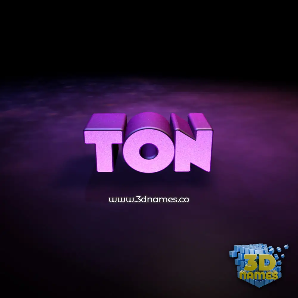 ton in Big Purple style - 3D name wallpaper