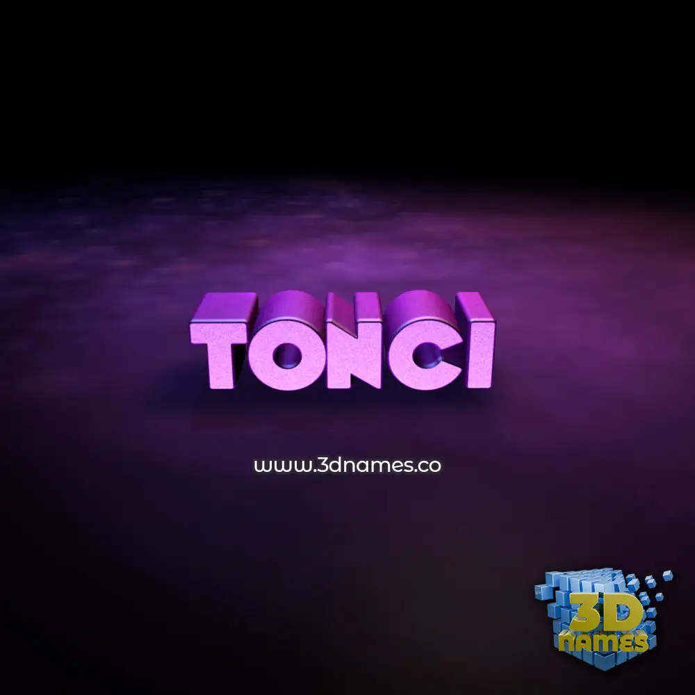 tonci in Big Purple style - 3D name wallpaper