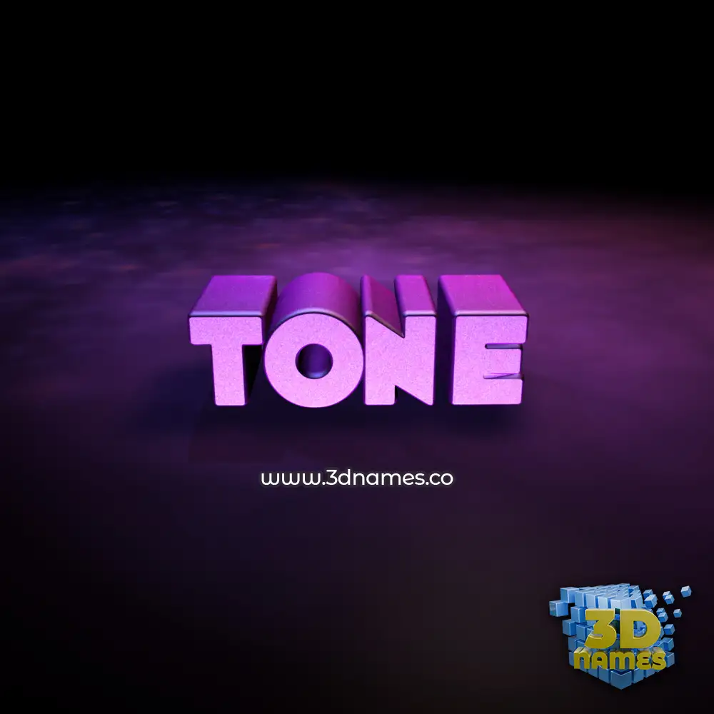 tone in Big Purple style - 3D name wallpaper