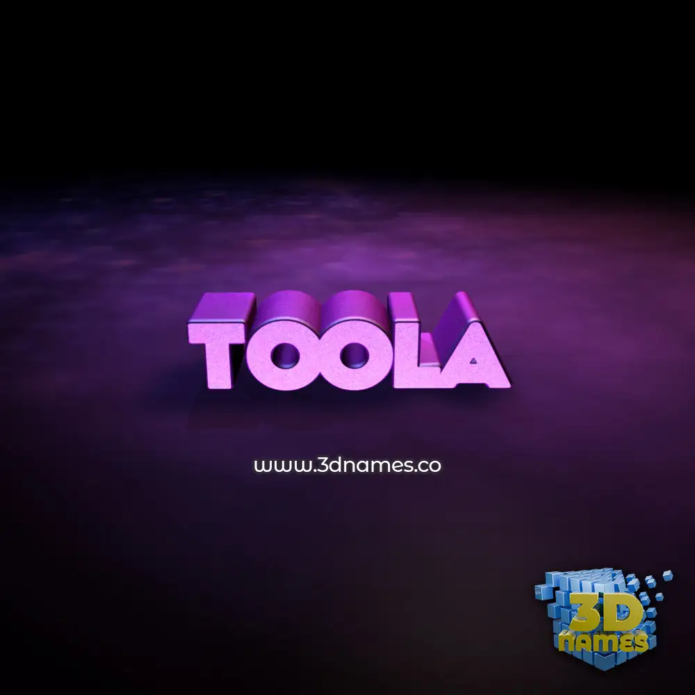 toola in Big Purple style - 3D name wallpaper