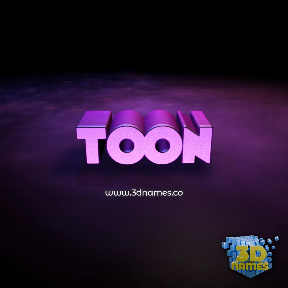 toon in Big Purple style - 3D name wallpaper