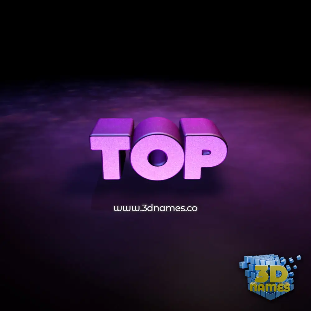 top in Big Purple style - 3D name wallpaper
