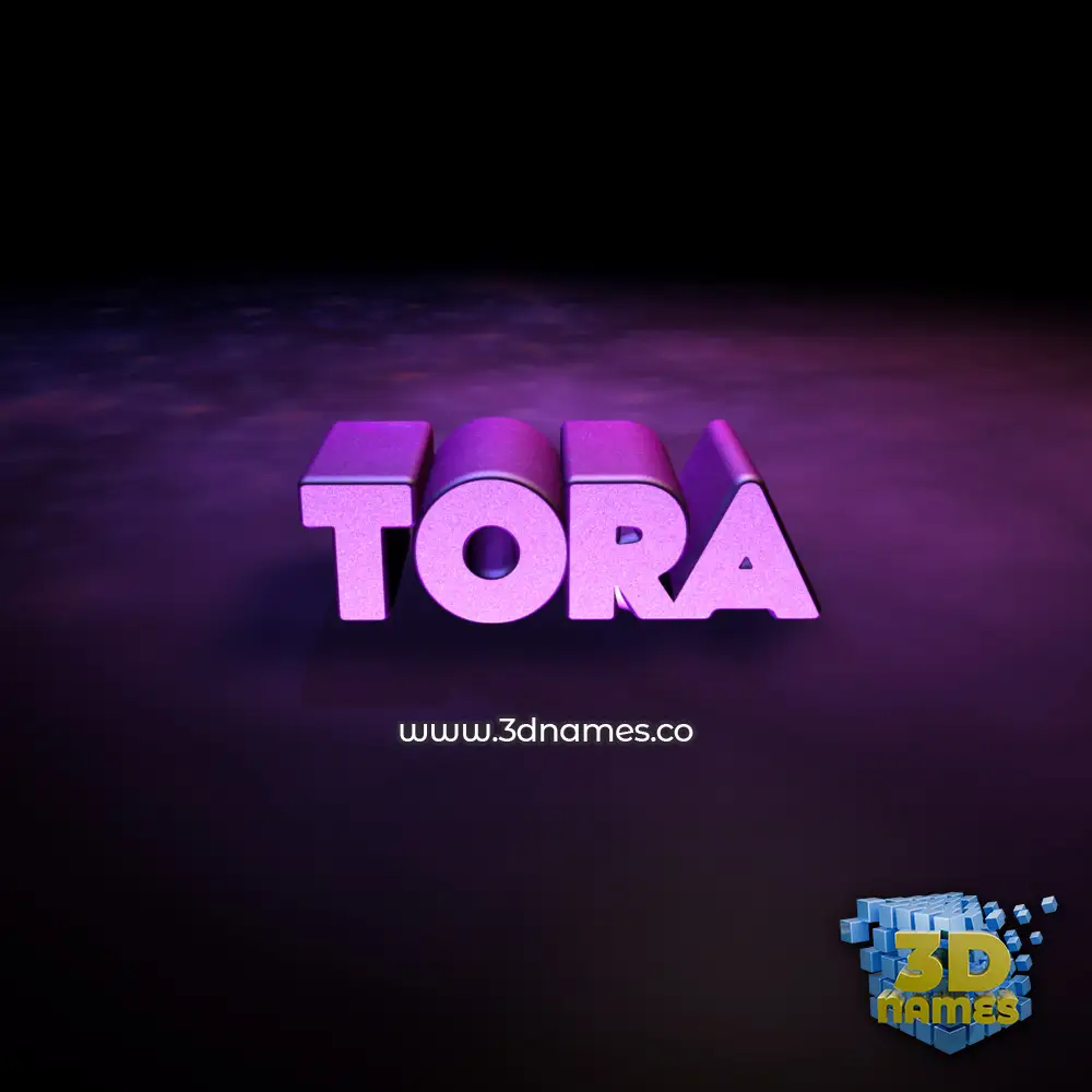 tora in Big Purple style - 3D name wallpaper