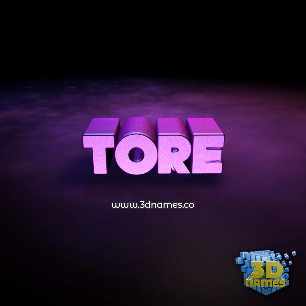 tore in Big Purple style - 3D name wallpaper