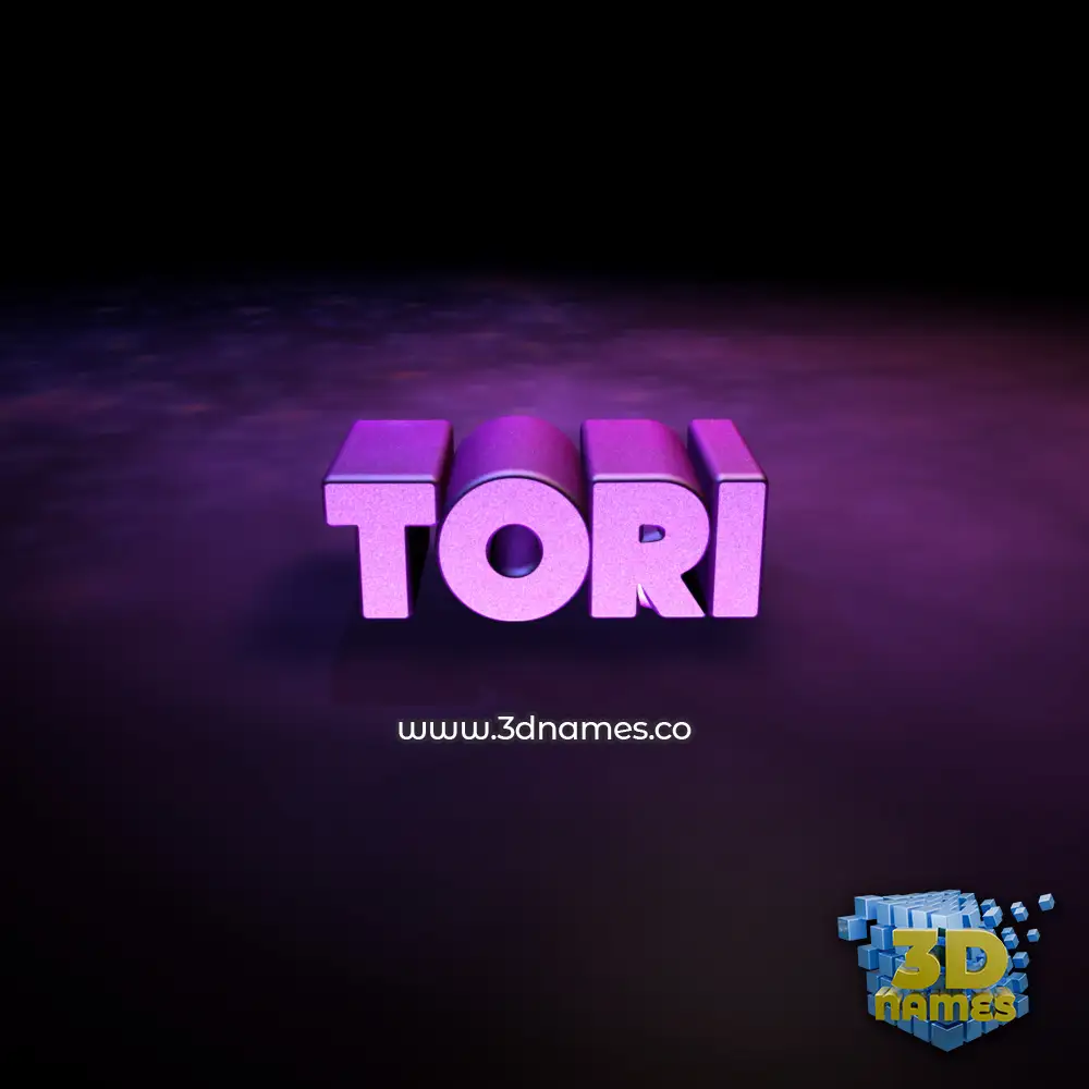tori in Big Purple style - 3D name wallpaper