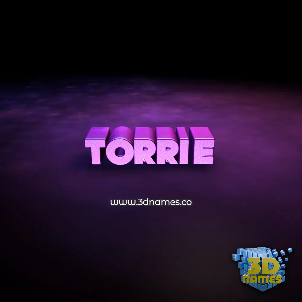 torrie in Big Purple style - 3D name wallpaper