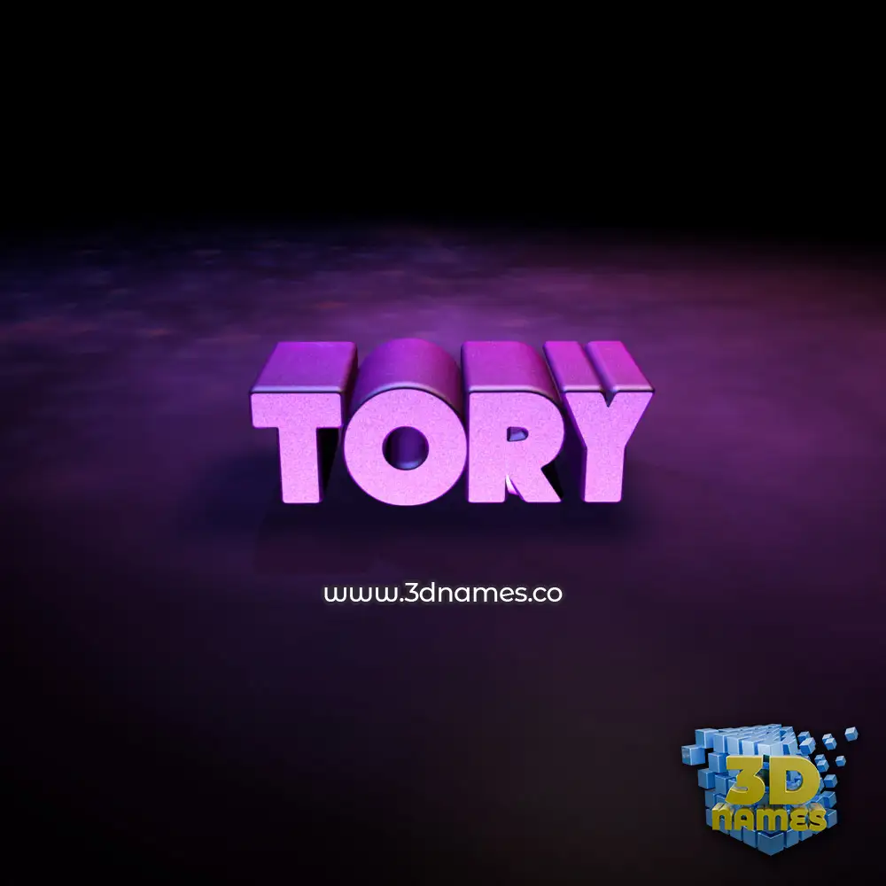 tory in Big Purple style - 3D name wallpaper