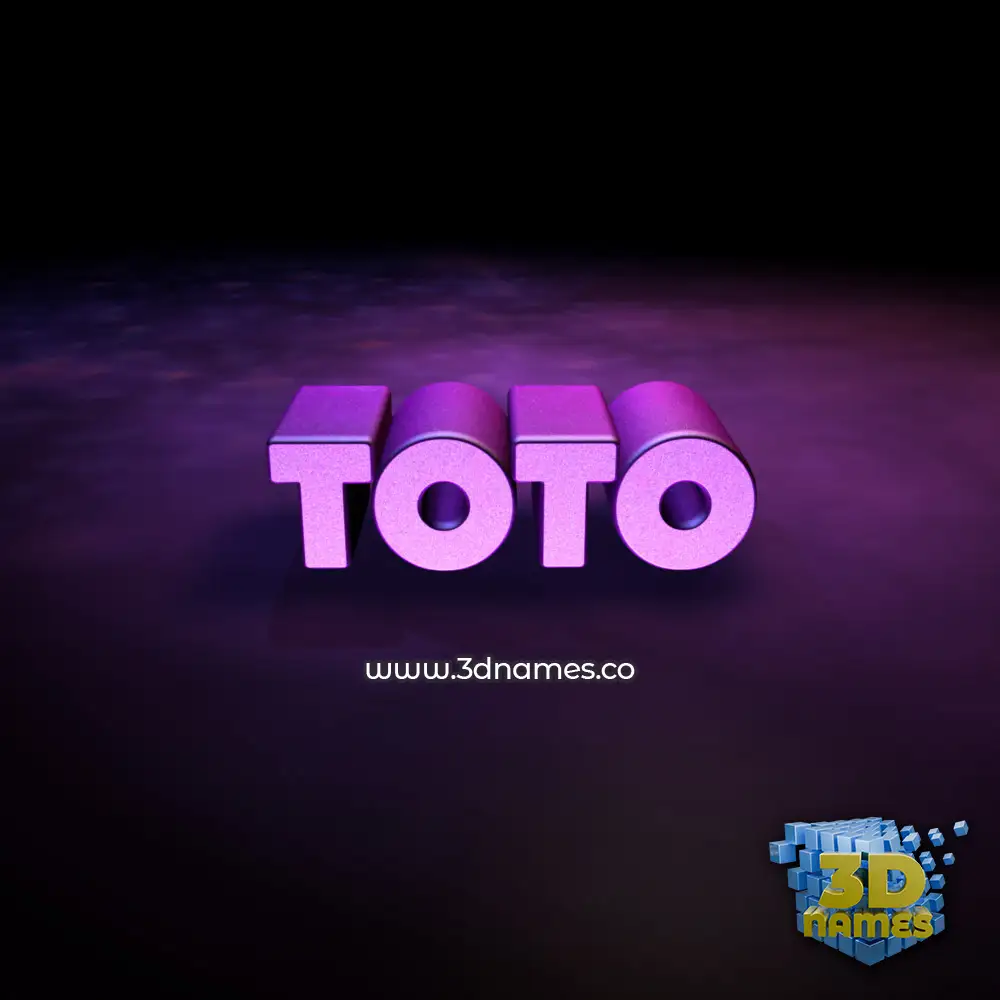 toto in Big Purple style - 3D name wallpaper