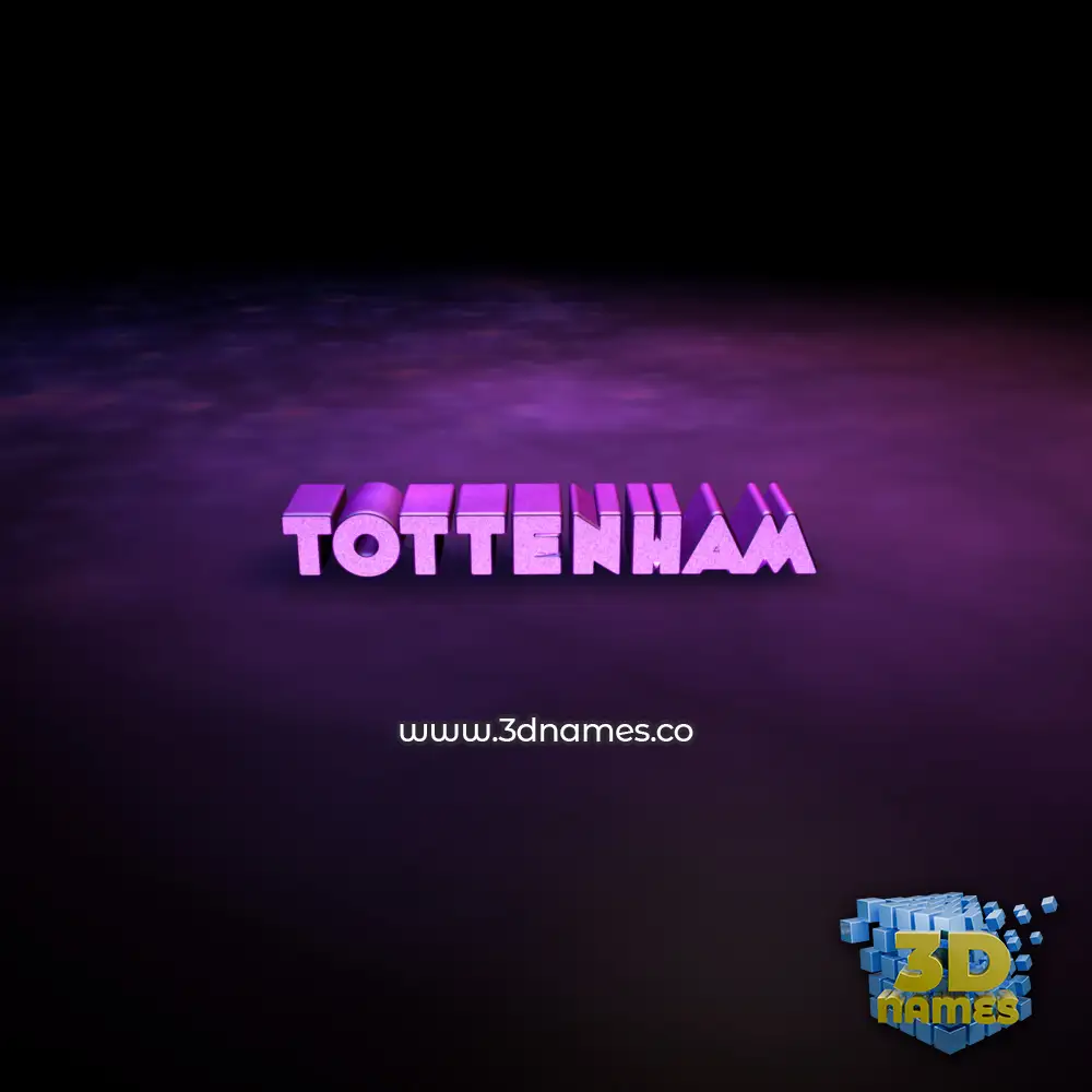 tottenham in Big Purple style - 3D name wallpaper