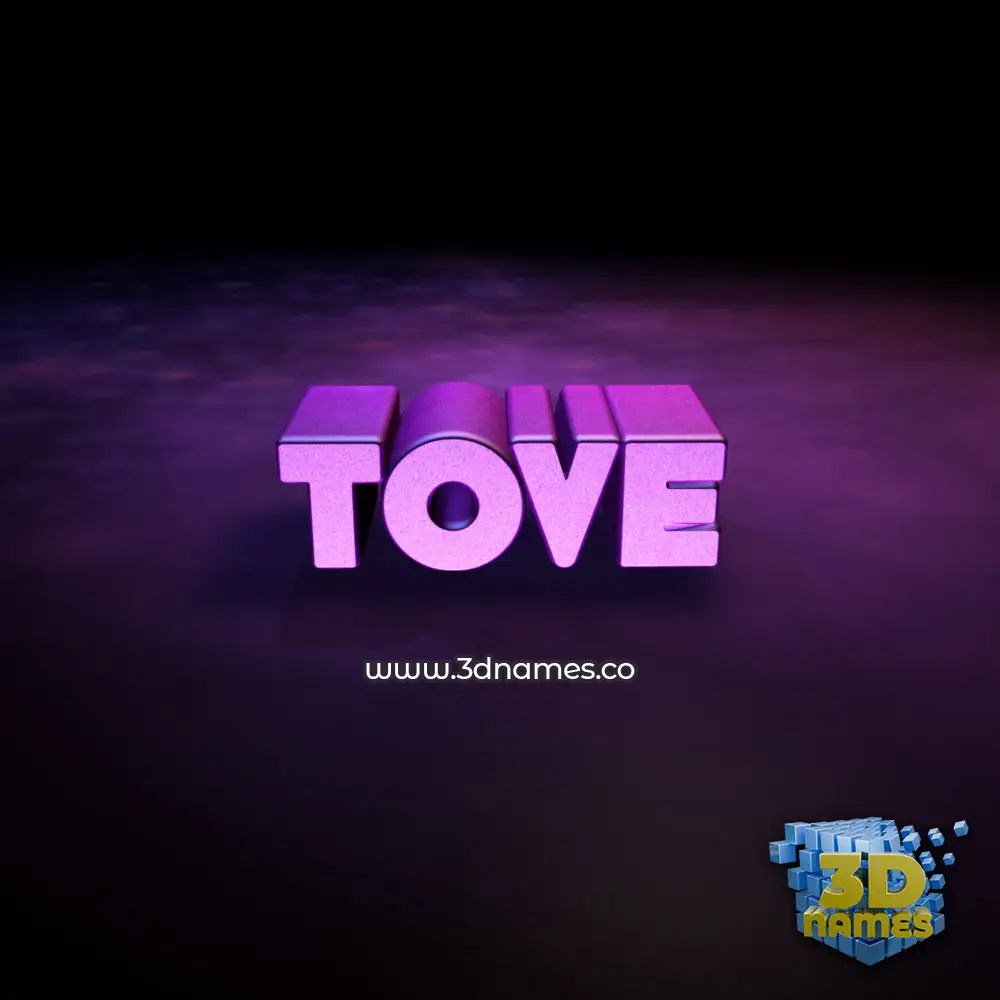 tove in Big Purple style - 3D name wallpaper