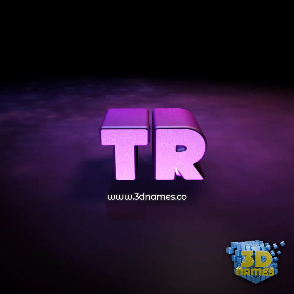 tr in Big Purple style - 3D name wallpaper