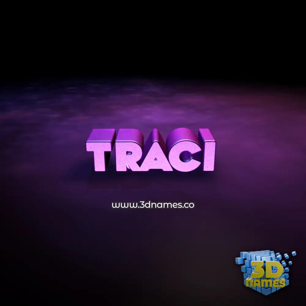 traci in Big Purple style - 3D name wallpaper