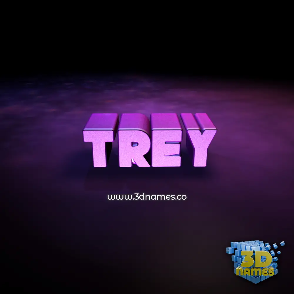 trey in Big Purple style - 3D name wallpaper
