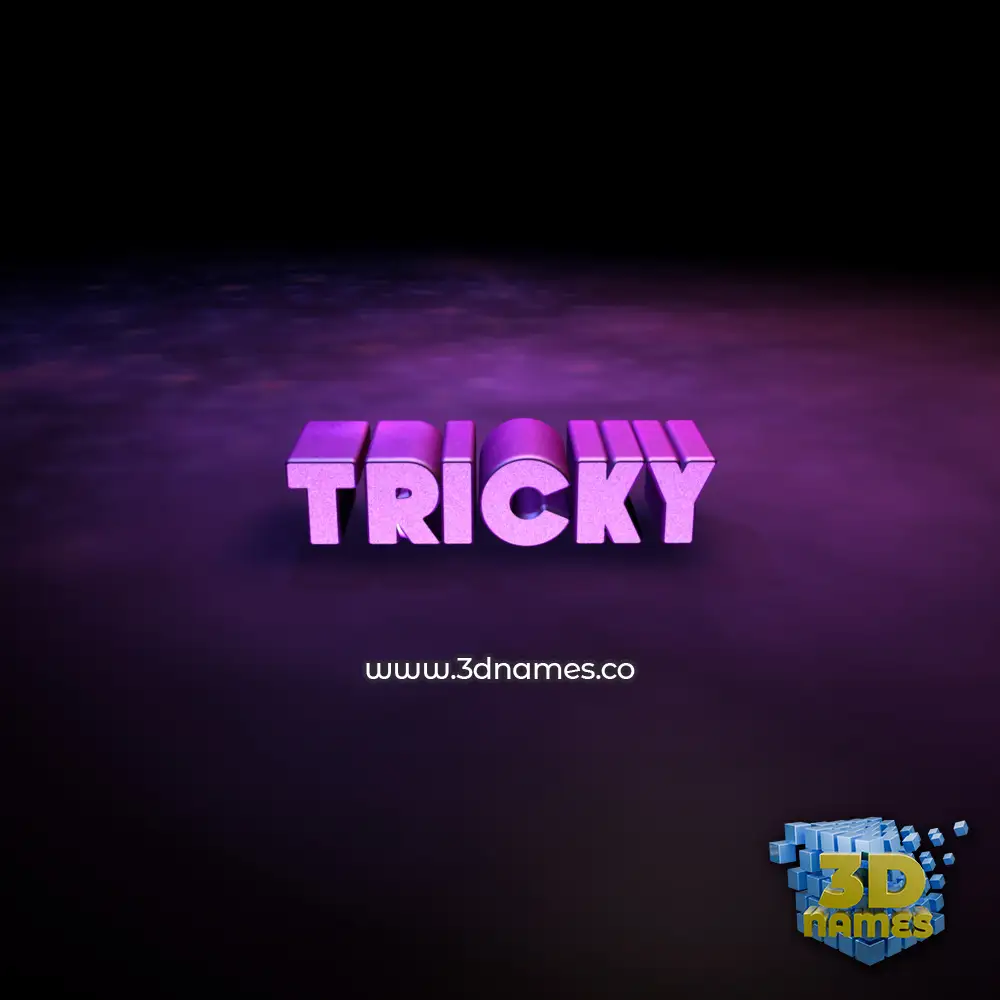 tricky in Big Purple style - 3D name wallpaper
