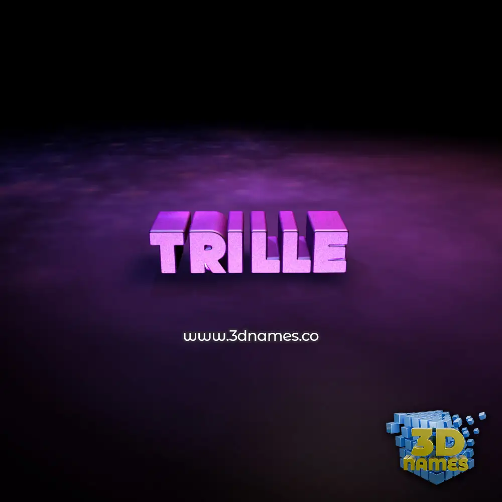 trille in Big Purple style - 3D name wallpaper