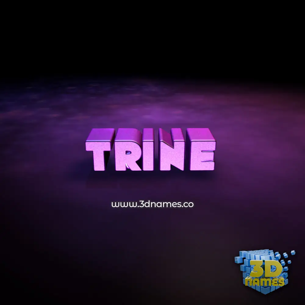 trine in Big Purple style - 3D name wallpaper