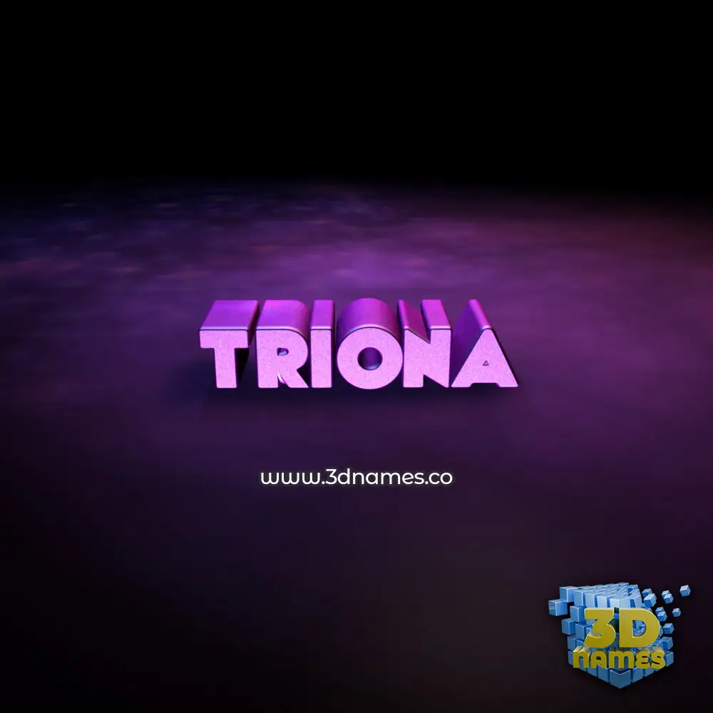 triona in Big Purple style - 3D name wallpaper