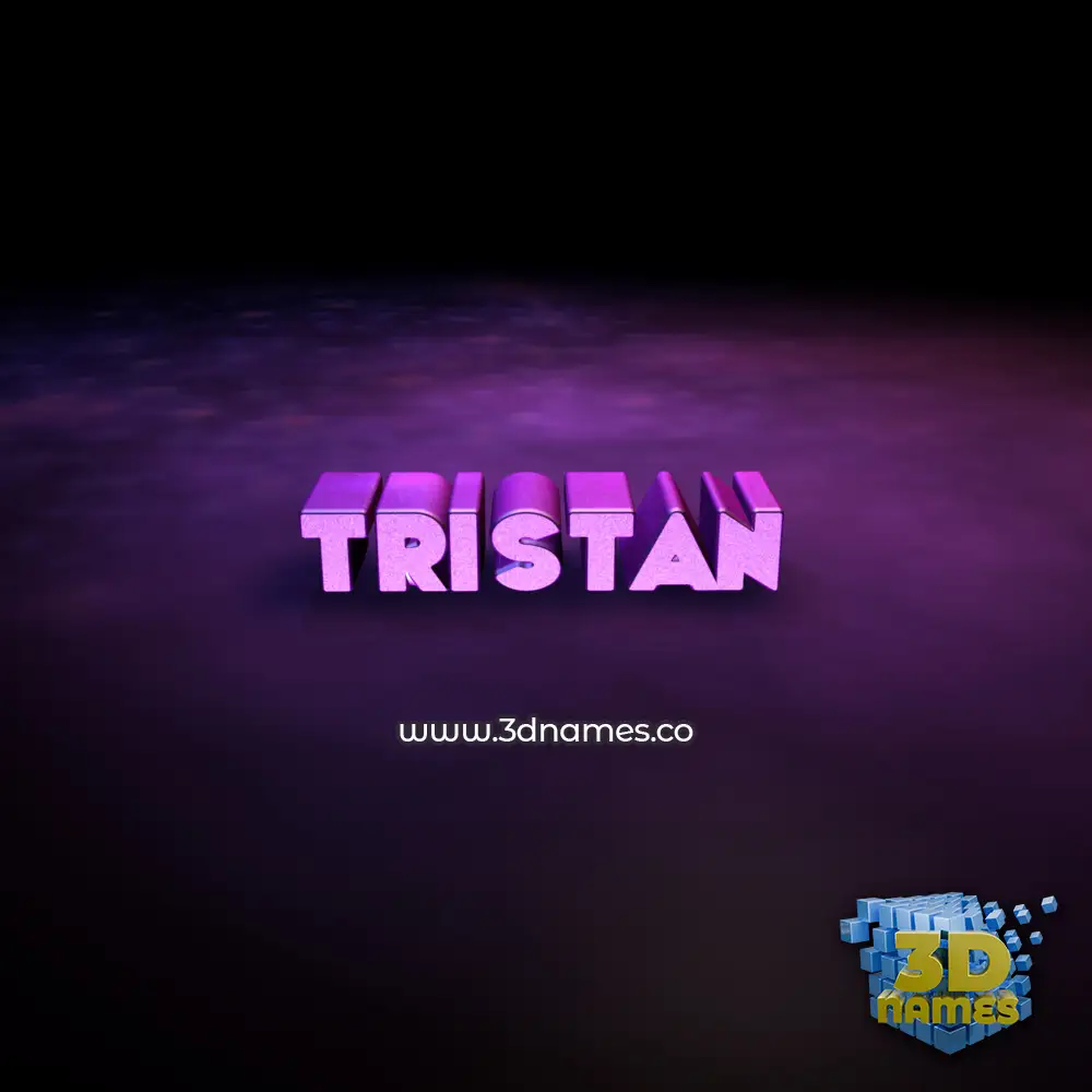 tristan in Big Purple style - 3D name wallpaper