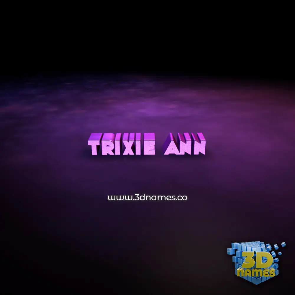 trixie ann in Big Purple style - 3D name wallpaper