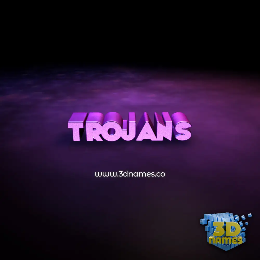 trojans in Big Purple style - 3D name wallpaper