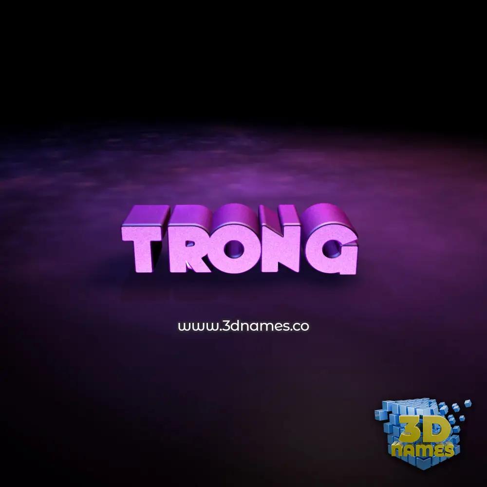 trong in Big Purple style - 3D name wallpaper