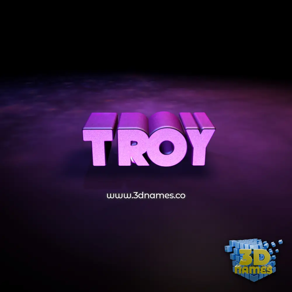 troy in Big Purple style - 3D name wallpaper