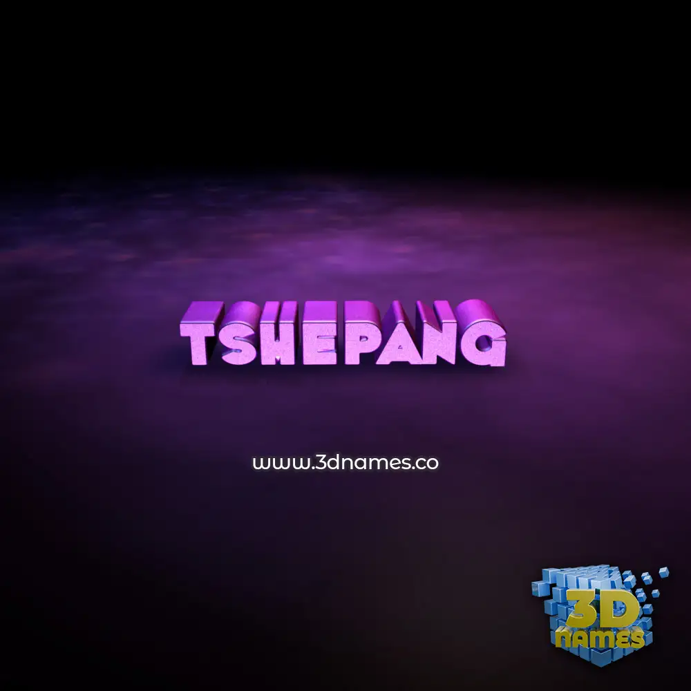 tshepang in Big Purple style - 3D name wallpaper