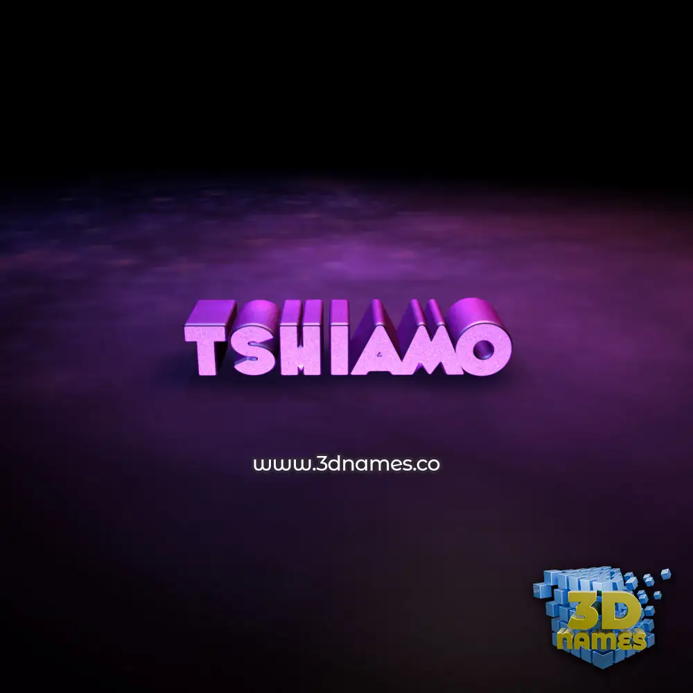 tshiamo in Big Purple style - 3D name wallpaper