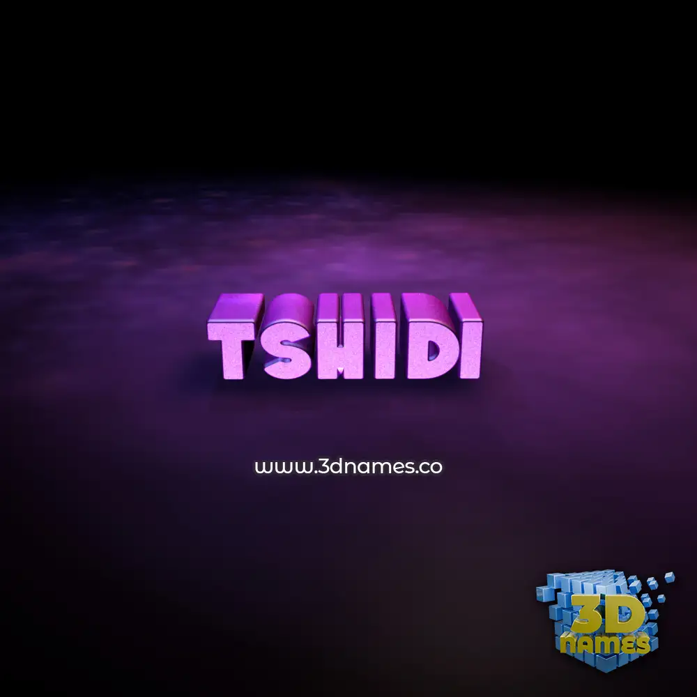 tshidi in Big Purple style - 3D name wallpaper