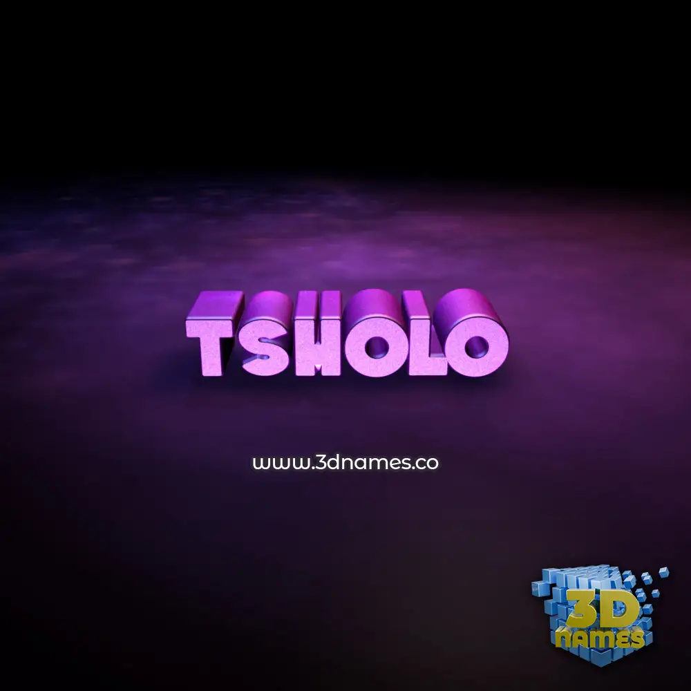 tsholo in Big Purple style - 3D name wallpaper