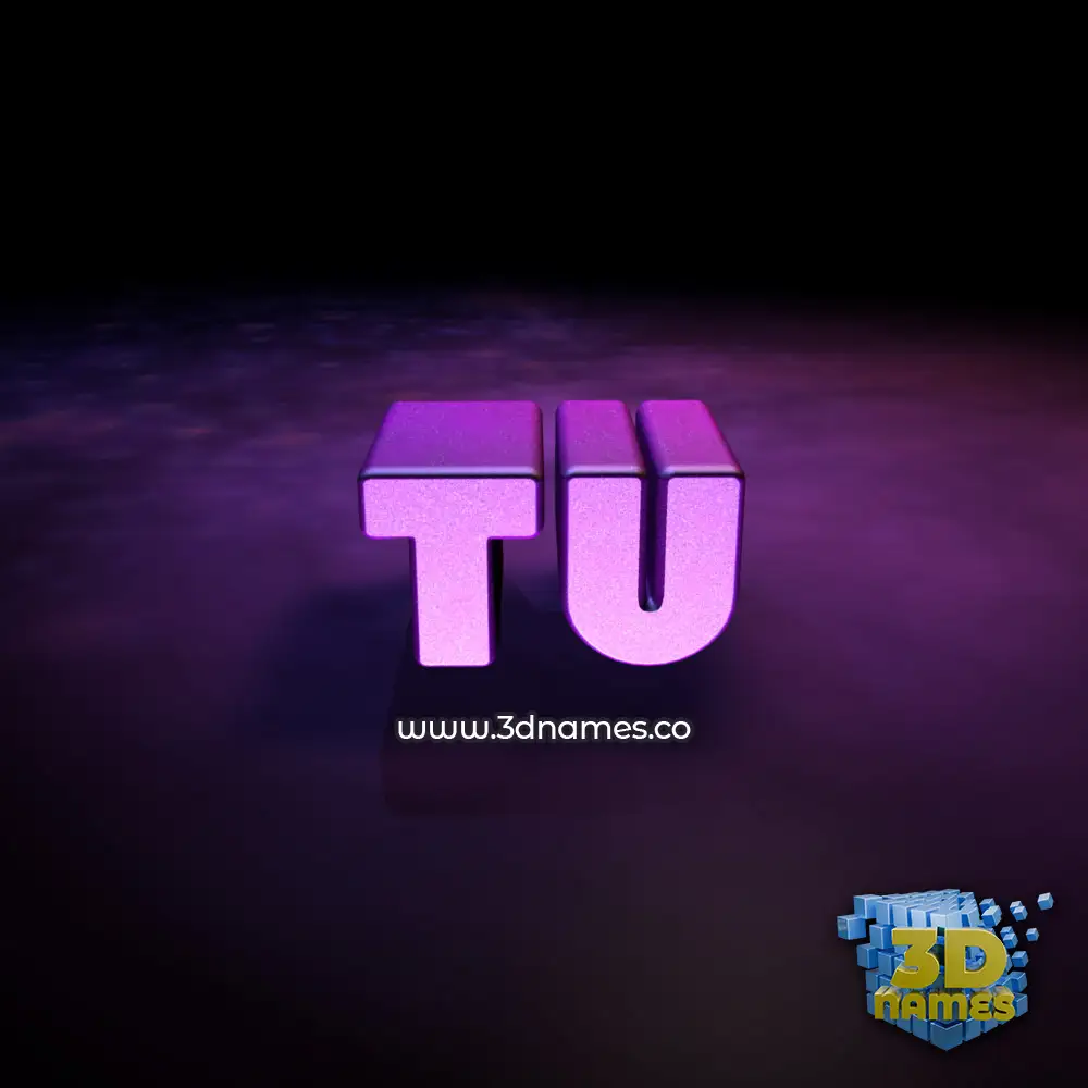 tu in Big Purple style - 3D name wallpaper