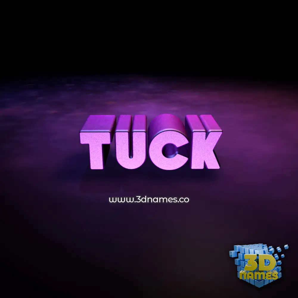 tuck in Big Purple style - 3D name wallpaper