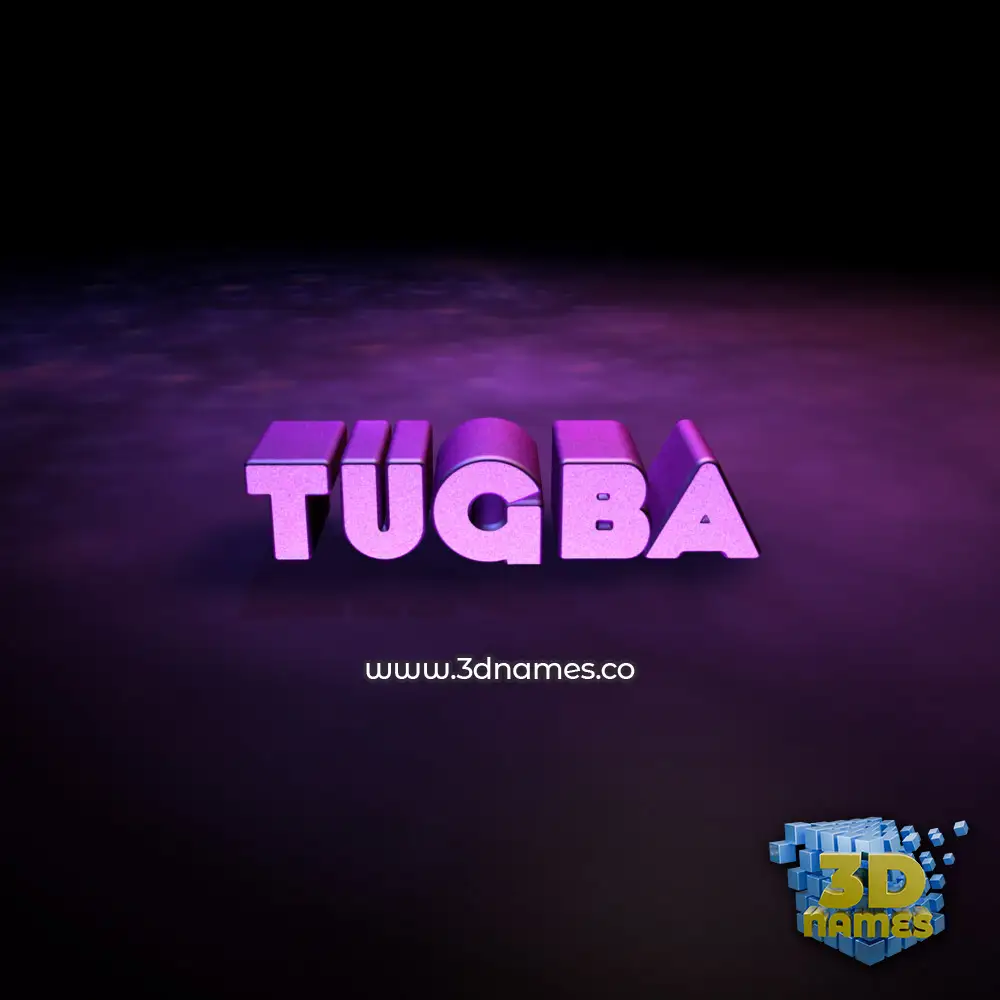 tugba in Big Purple style - 3D name wallpaper