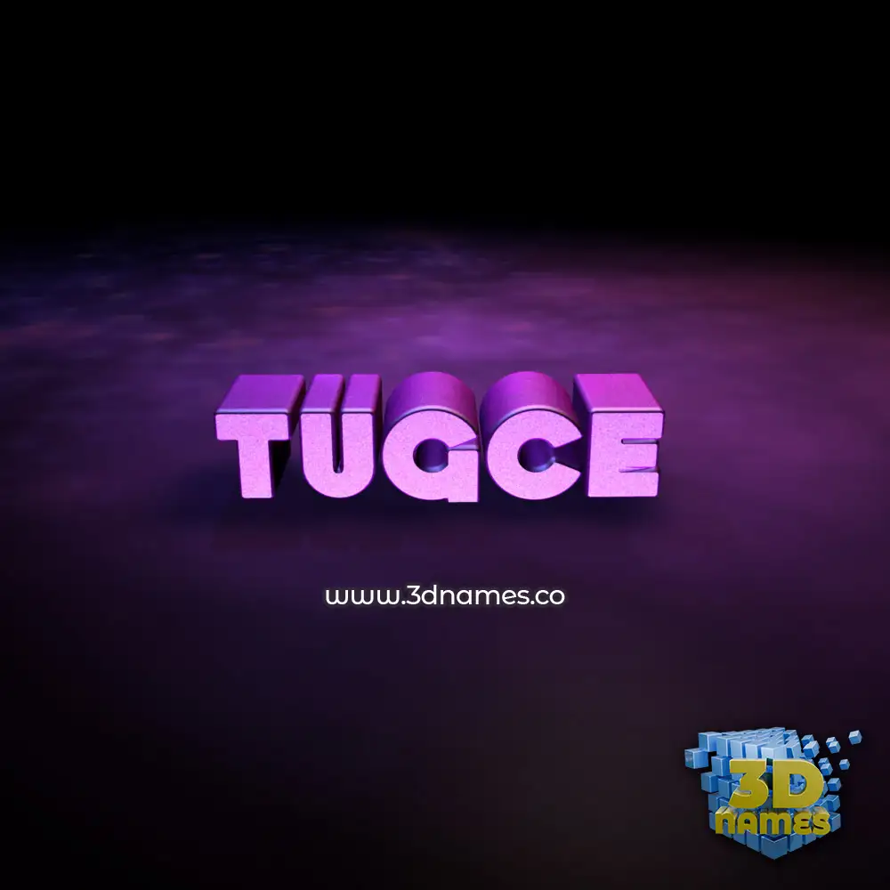 tugce in Big Purple style - 3D name wallpaper