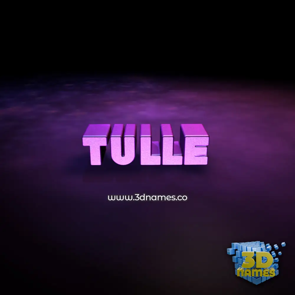 tulle in Big Purple style - 3D name wallpaper
