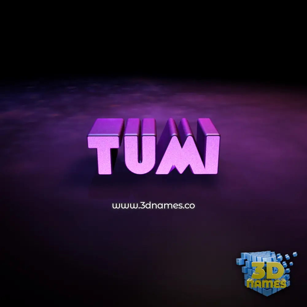 tumi in Big Purple style - 3D name wallpaper