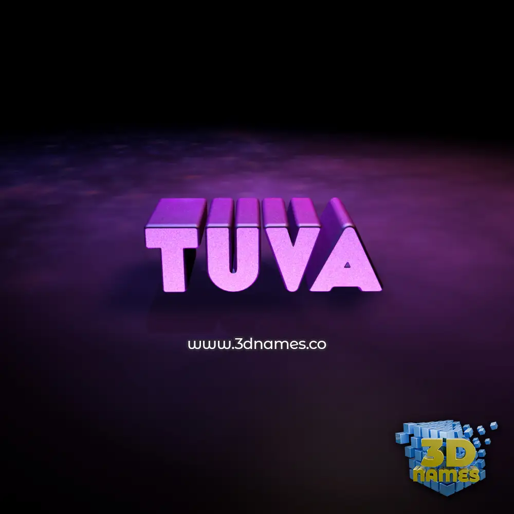 tuva in Big Purple style - 3D name wallpaper